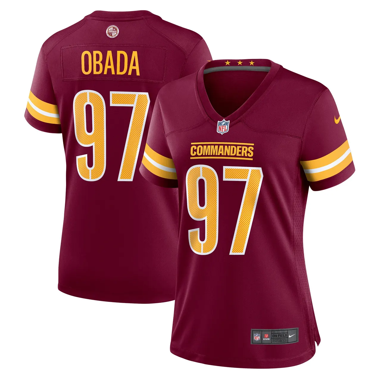 Efe Obada Washington Commanders Nike Women's Game Jersey - Burgundy - Image 2