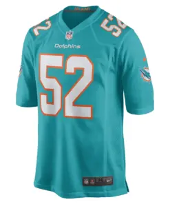 Elandon Roberts Miami Dolphins Nike Game Player Jersey - Aqua - Image 3