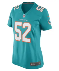 Elandon Roberts Miami Dolphins Nike Women's Game Player Jersey - Aqua - Image 3