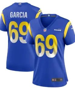 Alternative view of Elijah Garcia Los Angeles Rams Nike Women's Game Player Jersey - Royal Blue