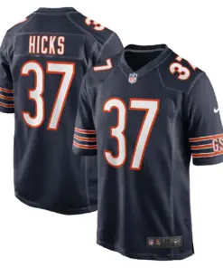 Alternative view of Elijah Hicks Chicago Bears Nike Game Player Jersey - Navy