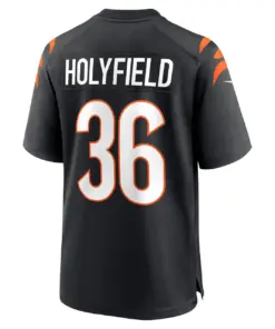 Elijah Holyfield Cincinnati Bengals Nike Game Player Jersey - Black - Image 4