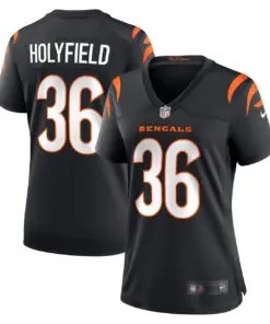 Elijah Holyfield Cincinnati Bengals Nike Women's Game Player Jersey - Black - Image 2