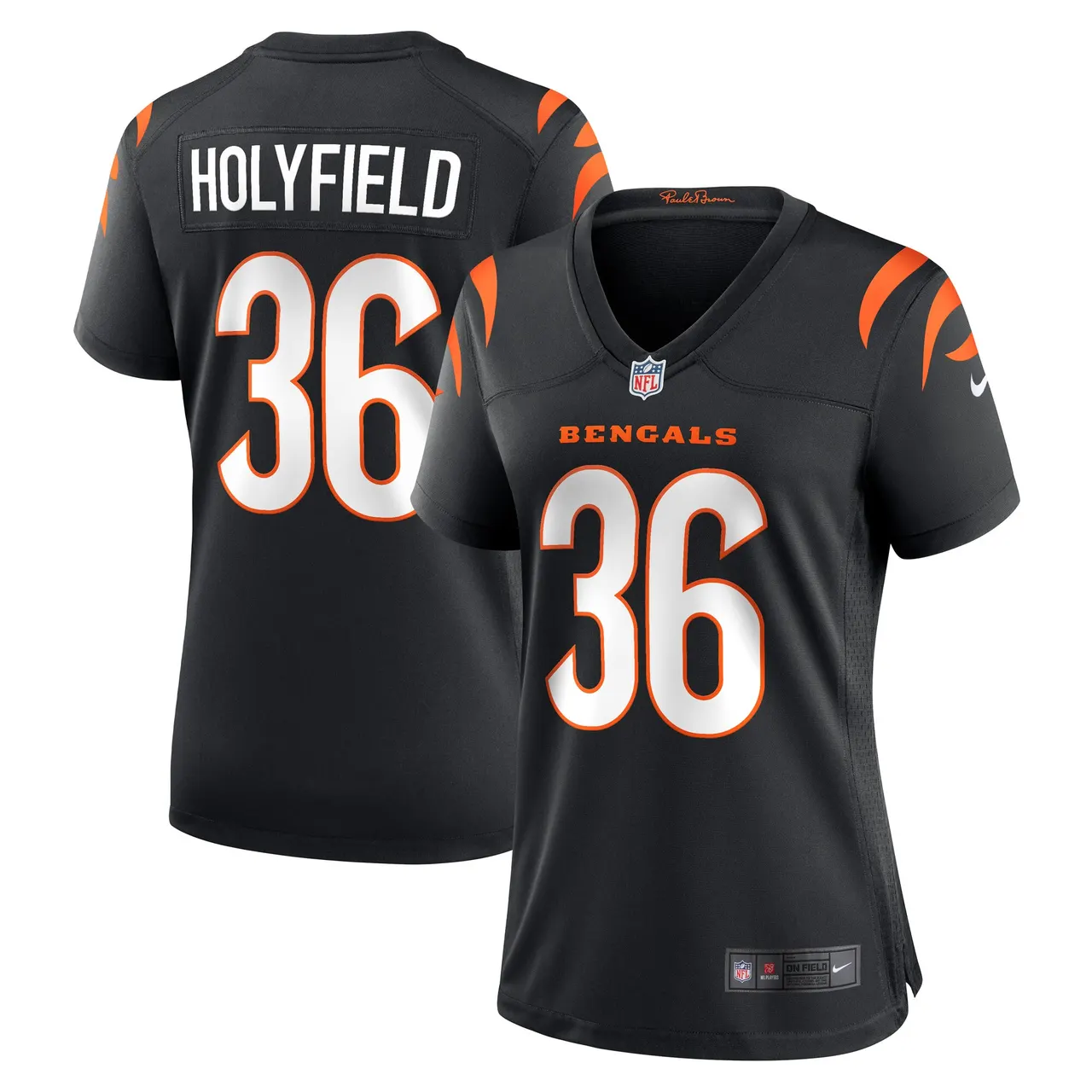 Elijah Holyfield Cincinnati Bengals Nike Women's Game Player Jersey - Black - Image 2