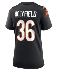 Elijah Holyfield Cincinnati Bengals Nike Women's Game Player Jersey - Black - Image 4