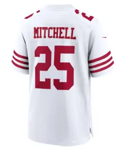 Elijah Mitchell San Francisco 49ers Nike Player Game Jersey - White - Image 4