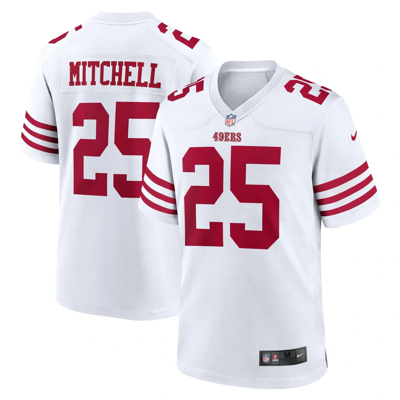 Elijah Mitchell San Francisco 49ers Nike Player Game Jersey - White - Image 2