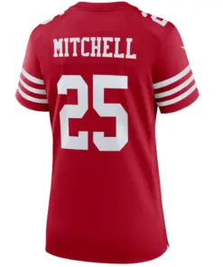 Elijah Mitchell San Francisco 49ers Nike Women's Player Game Jersey - White - Image 10