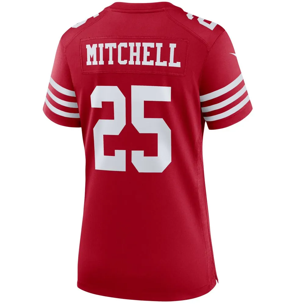 Elijah Mitchell San Francisco 49ers Nike Women's Player Game Jersey - White - Image 10