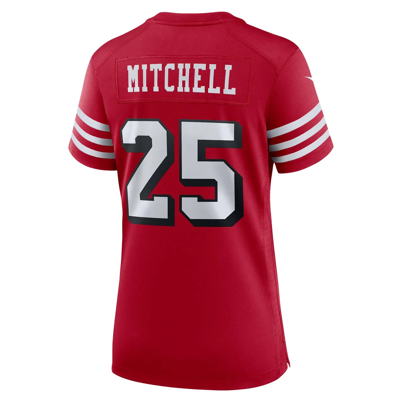 Elijah Mitchell San Francisco 49ers Nike Women's Player Game Jersey - White - Image 7