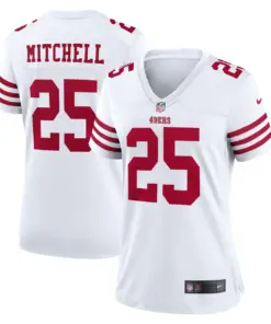 Elijah Mitchell San Francisco 49ers Nike Women's Team Player Game Jersey - Scarlet - Image 8