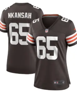 Alternative view of Elijah Nkansah Cleveland Browns Nike Women's Game Player Jersey - Brown