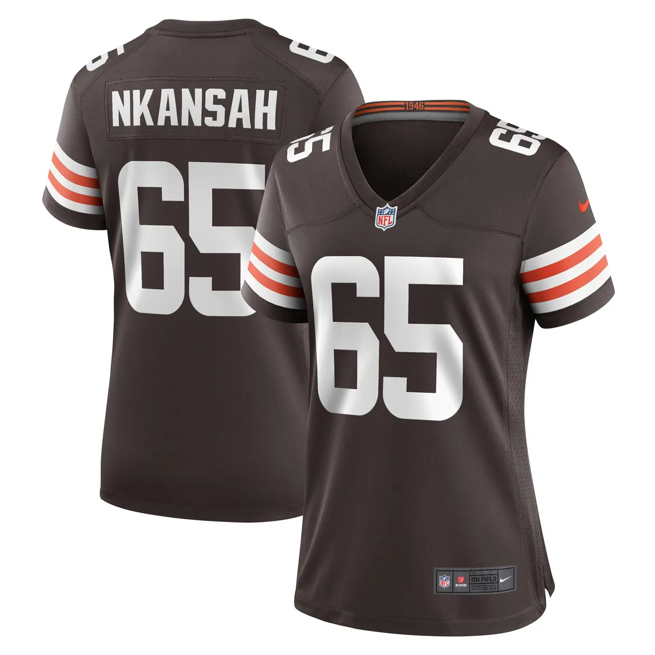 Elijah Nkansah Cleveland Browns Nike Women's Game Player Jersey - Brown - Image 2