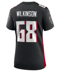 Elijah Wilkinson Atlanta Falcons Nike Women's Game Jersey - Black - Image 4