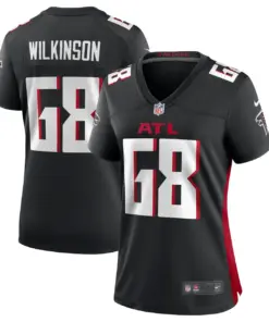Alternative view of Elijah Wilkinson Atlanta Falcons Nike Women's Game Jersey - Black