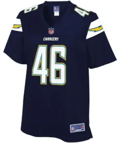 Alternative view of Elijah Zeise Los Angeles Chargers NFL Pro Line Women's Team Player Jersey - Navy