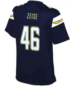 Elijah Zeise Los Angeles Chargers NFL Pro Line Women's Team Player Jersey - Navy - Image 3