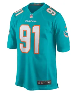 Emmanuel Ogbah Miami Dolphins Nike Game Jersey - Aqua - Image 3