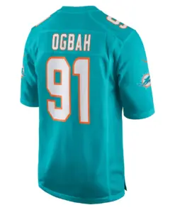 Emmanuel Ogbah Miami Dolphins Nike Game Jersey - Aqua - Image 4