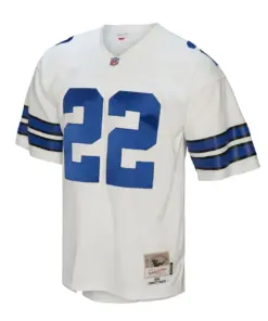 Emmitt Smith Dallas Cowboys Mitchell & Ness 1992 Legacy Replica Jersey - White - Image 3