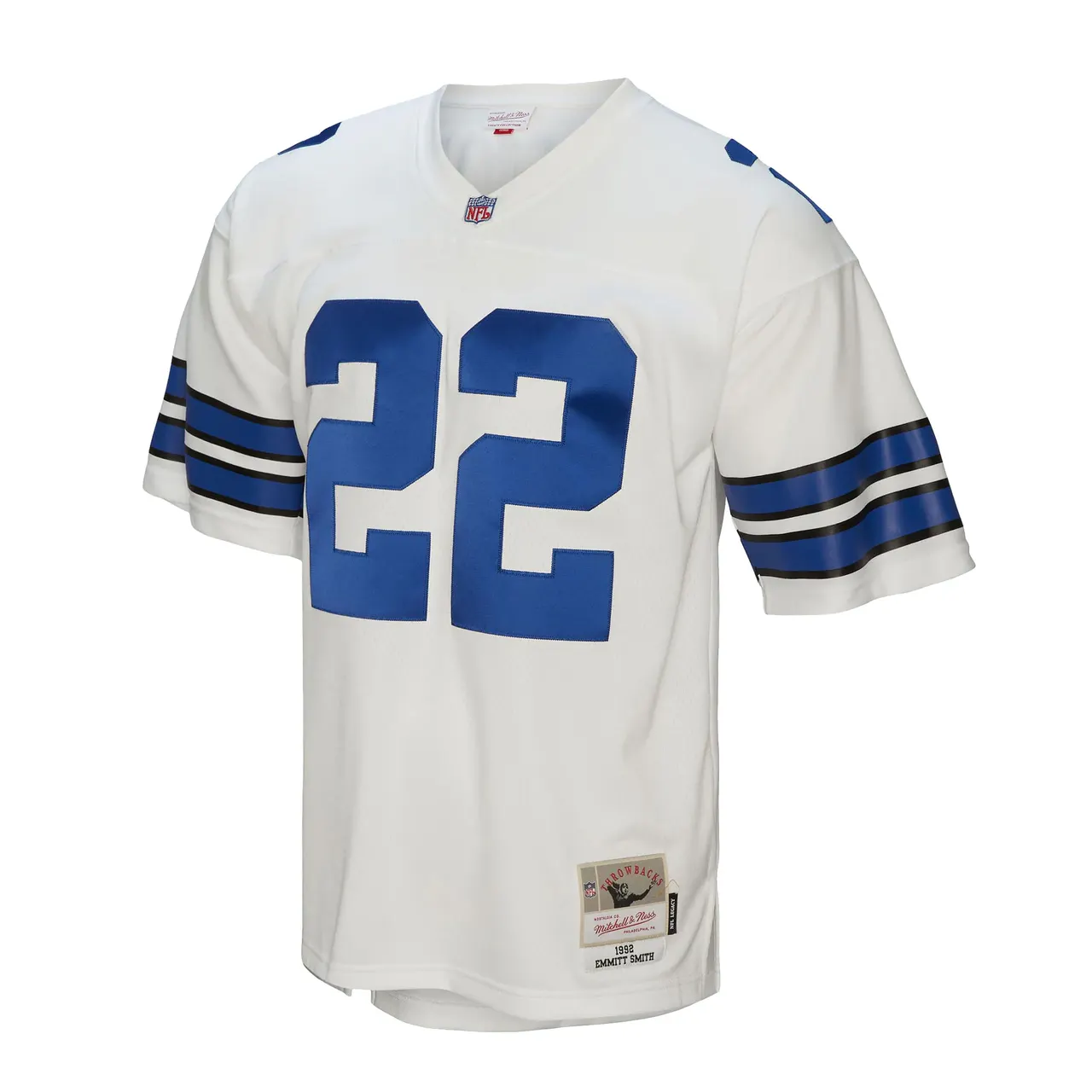 Emmitt Smith Dallas Cowboys Mitchell & Ness 1992 Legacy Replica Jersey - White - Image 3