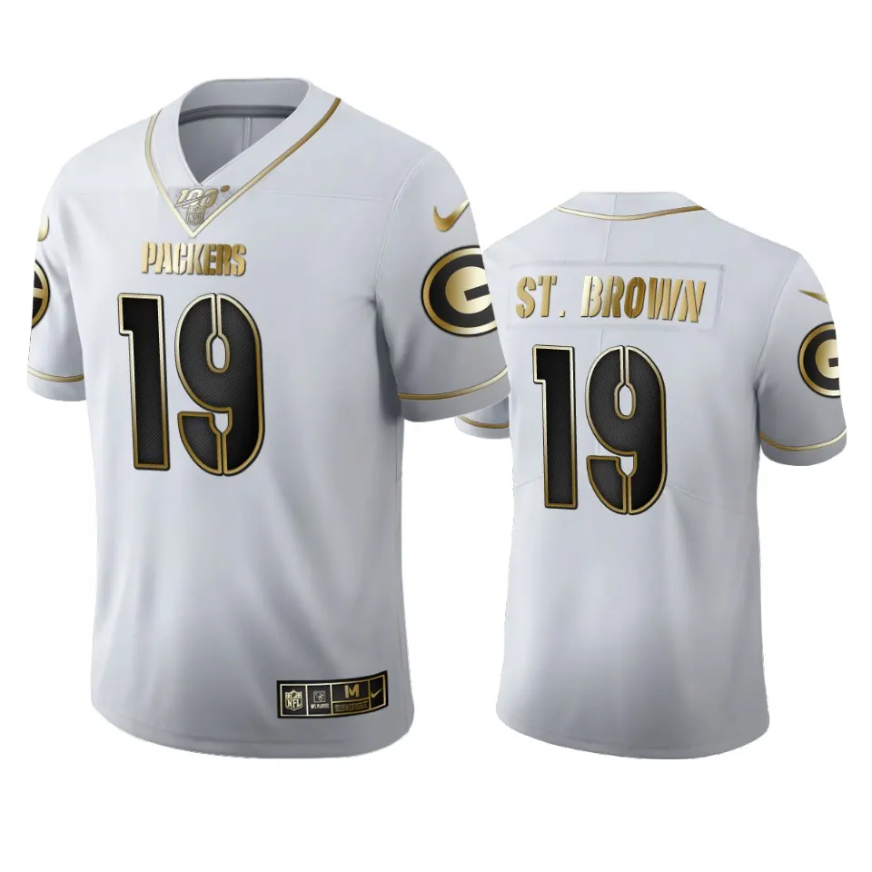 Equanimeous St. Brown Green Bay Packers Nike 100th Season Golden Edition Jersey - White