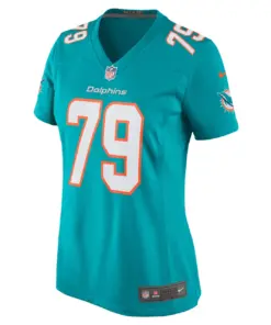 Eric Fisher Miami Dolphins Nike Women's Home Game Player Jersey - Aqua - Image 3