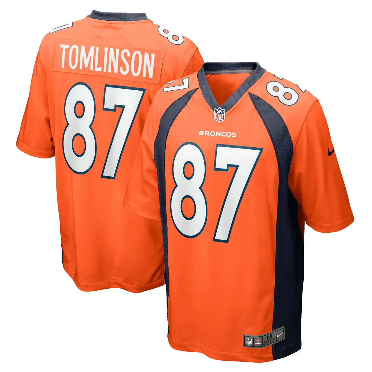 Eric Tomlinson Denver Broncos Nike Game Player Jersey - Orange - Image 2