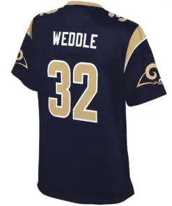 Eric Weddle Los Angeles Rams NFL Pro Line Women's Primary Player Jersey - Navy - Image 3