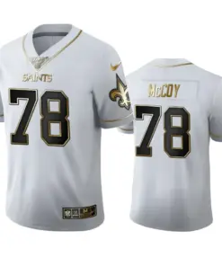 Erik McCoy New Orleans Saints Nike 100th Season Golden Edition Jersey - White