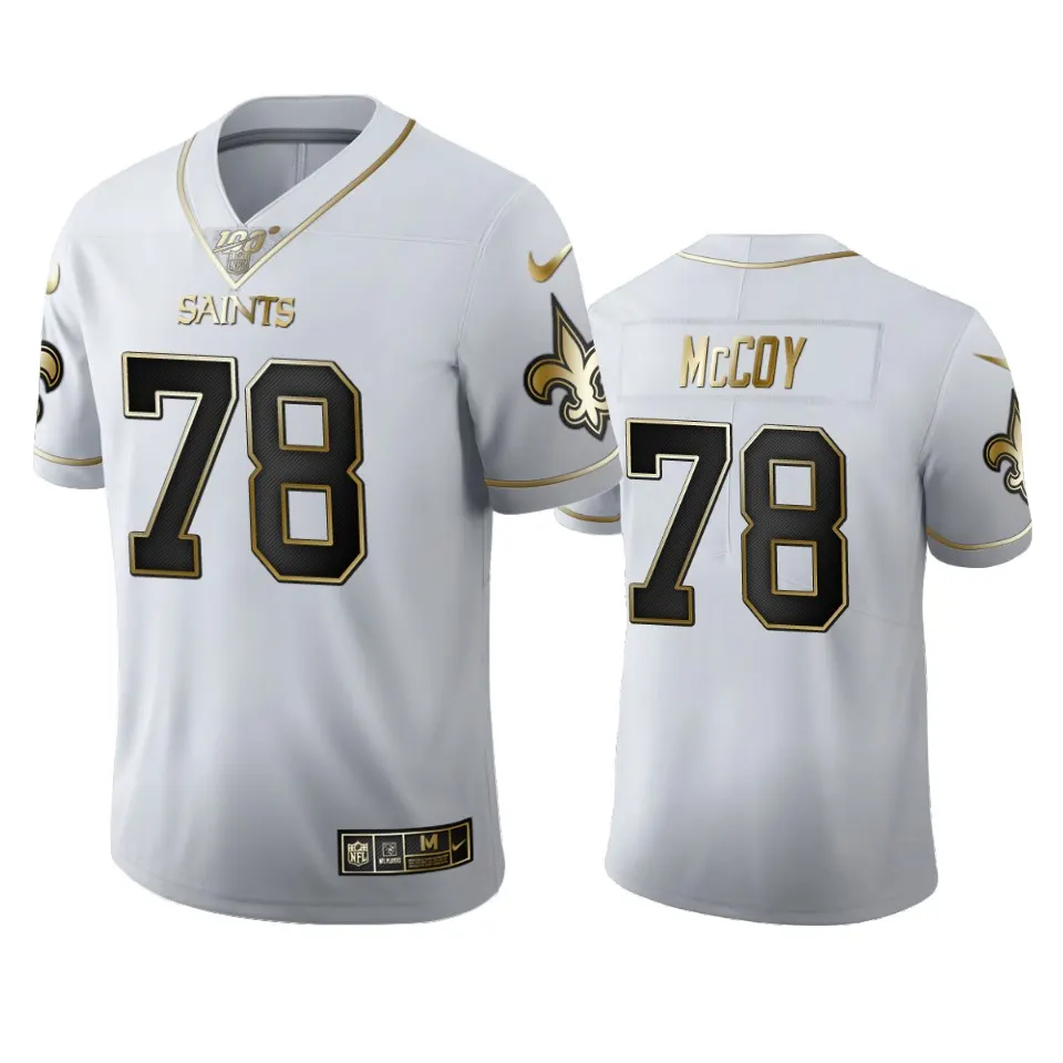 Erik McCoy New Orleans Saints Nike 100th Season Golden Edition Jersey - White