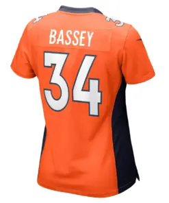 Essang Bassey Denver Broncos Nike Women's Game Jersey - Orange - Image 4