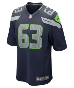 Evan Brown Seattle Seahawks Nike Game Jersey - College Navy - Image 3