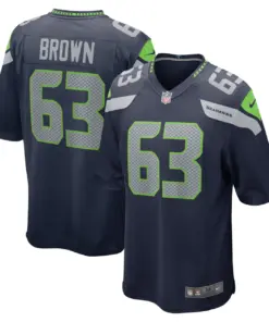 Evan Brown Seattle Seahawks Nike Game Jersey - College Navy
