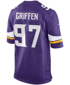 Everson Griffen Minnesota Vikings Nike Youth Team Color Game Jersey - Purple - Image 3