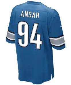 Ezekiel Ansah Detroit Lions Nike Game Jersey - Light Blue - Image 3