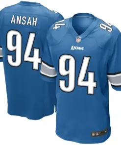 Ezekiel Ansah Detroit Lions Nike Game Jersey - Light Blue