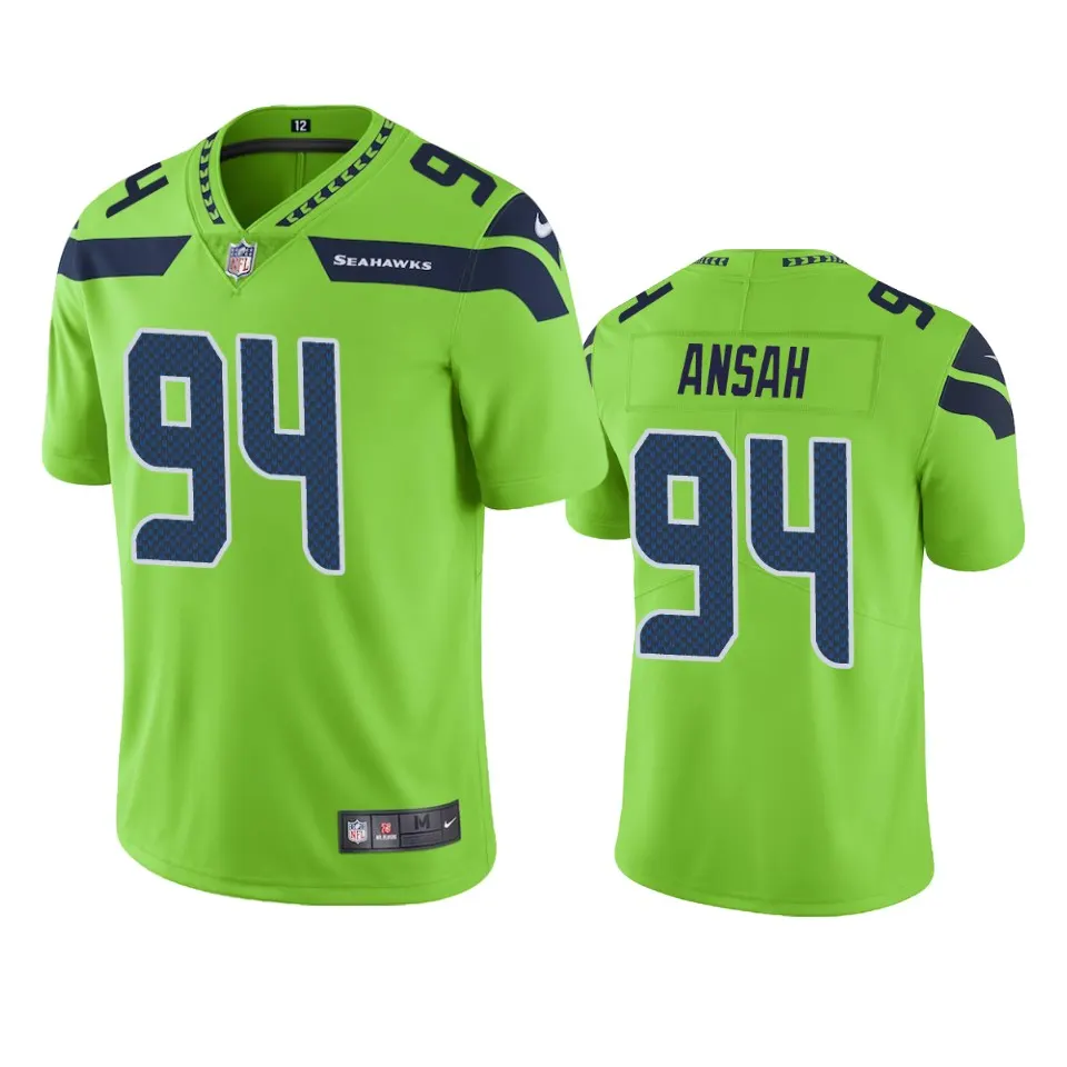 Ezekiel Ansah Seattle Seahawks Nike Color Rush Limited Jersey - Lime Green