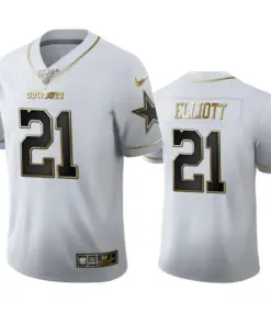 Ezekiel Elliott Dallas Cowboys Nike 100th Season Golden Edition Jersey - White