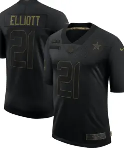Ezekiel Elliott Dallas Cowboys Nike 2020 Salute to Service Limited Jersey - Black