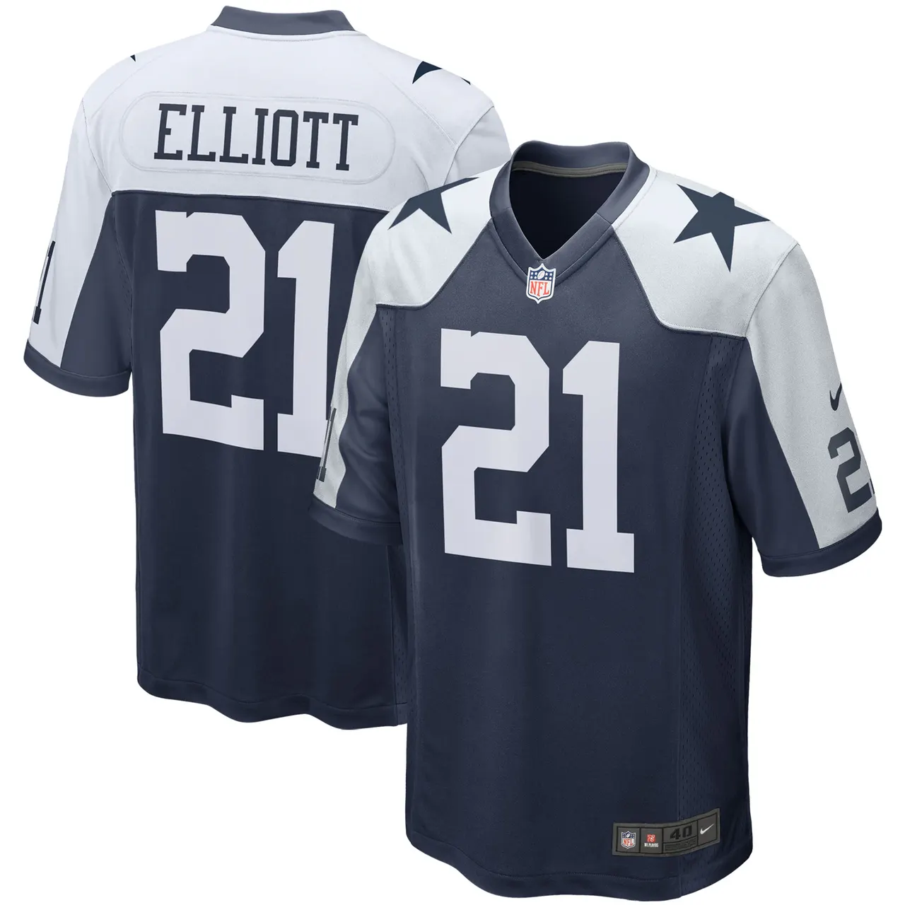 Ezekiel Elliott Dallas Cowboys Nike Alternate Game Jersey - White - Image 17