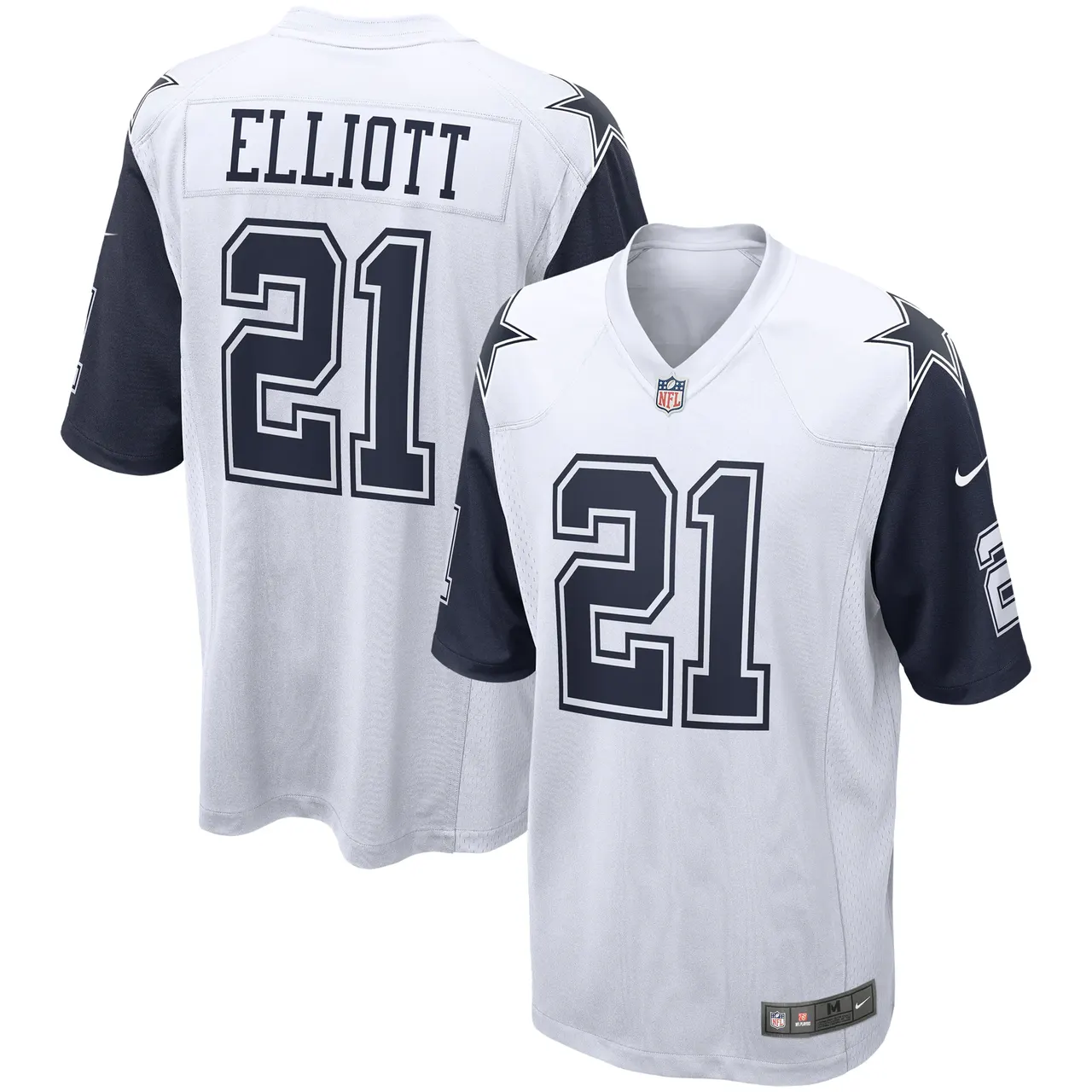 Ezekiel Elliott Dallas Cowboys Nike Alternate Game Jersey - White - Image 2