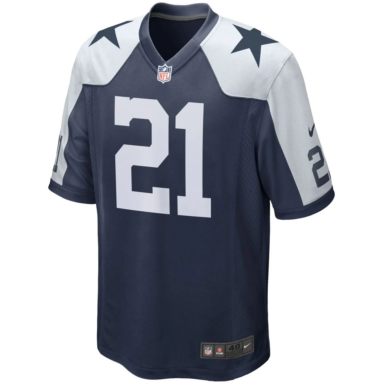 Ezekiel Elliott Dallas Cowboys Nike Alternate Game Jersey - White - Image 9