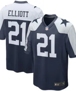 Ezekiel Elliott Dallas Cowboys Nike Alternate Team Game Jersey - Navy - Image 2