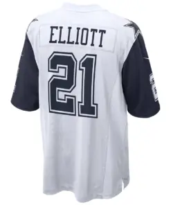 Ezekiel Elliott Dallas Cowboys Nike Alternate Team Game Jersey - Navy - Image 10