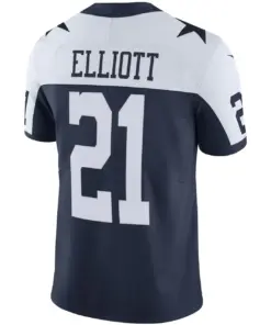 Ezekiel Elliott Dallas Cowboys Nike Alternate Vapor Limited Jersey - Navy - Image 4