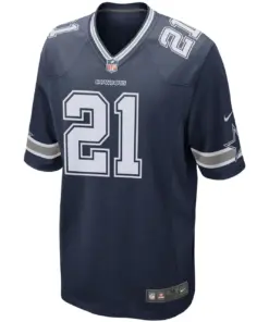 Ezekiel Elliott #21 Dallas Cowboys Nike Team Game Jersey - Navy - Image 3