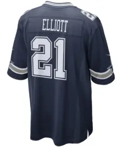 Ezekiel Elliott #21 Dallas Cowboys Nike Team Game Jersey - Navy - Image 4