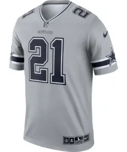 Ezekiel Elliott Dallas Cowboys Nike Inverted Legend Jersey - Gray - Image 3