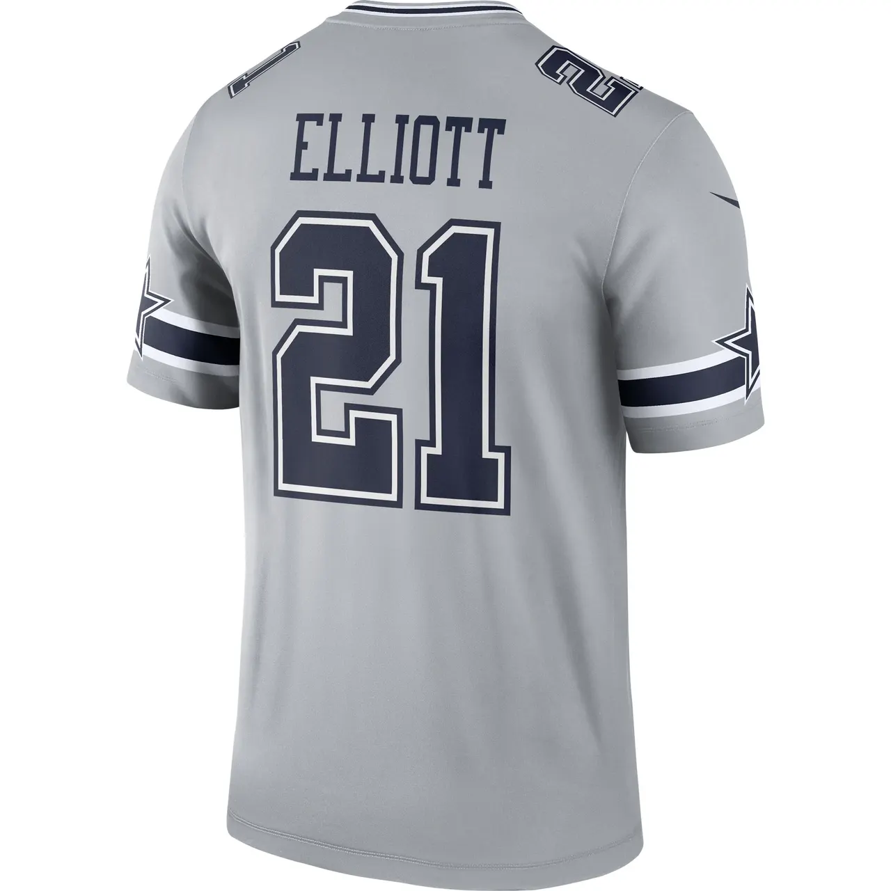 Ezekiel Elliott Dallas Cowboys Nike Inverted Legend Jersey - Gray - Image 4